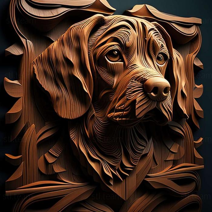 3D модель Собака Бурбон Брак (STL)